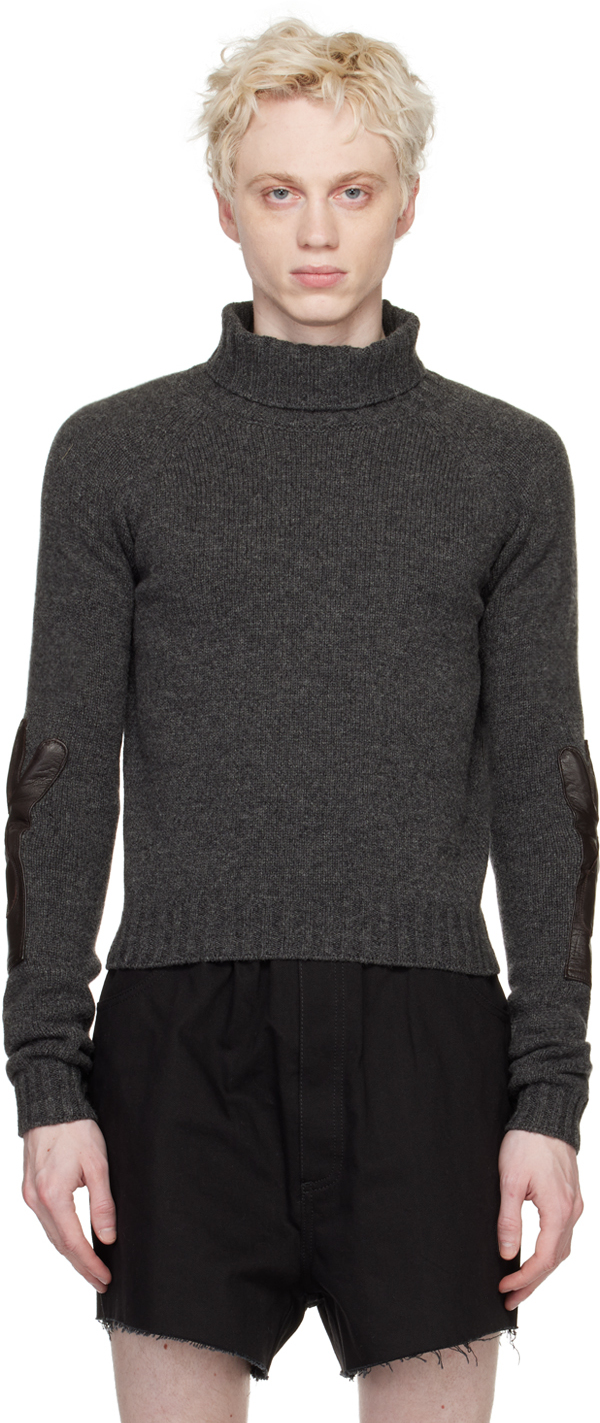 Raf Simons: Gray Glove Turtleneck | SSENSE Canada