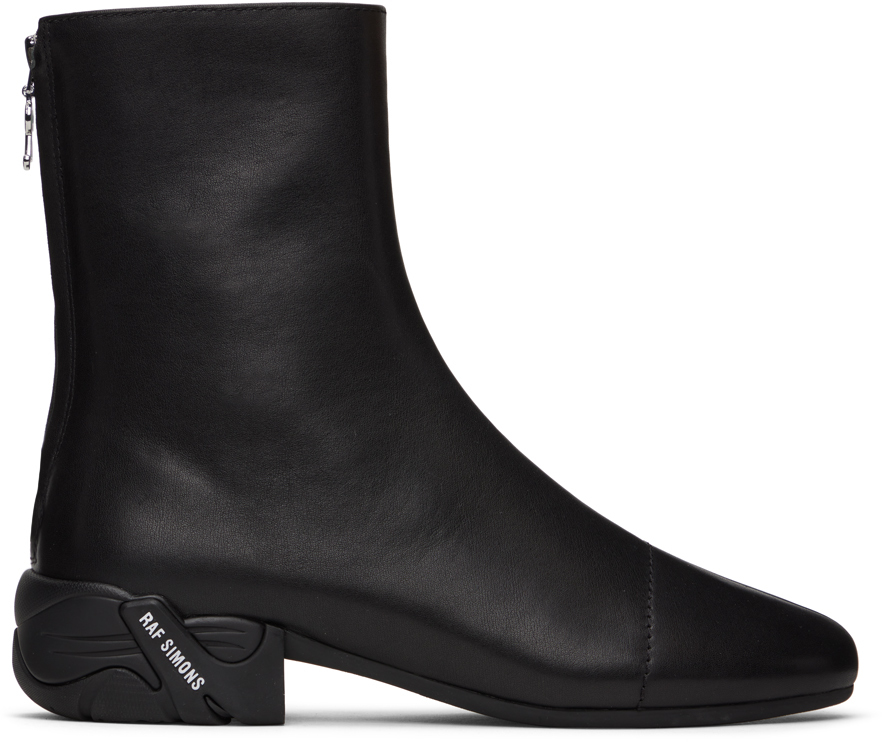 Black Solaris High Boots by Raf Simons on Sale