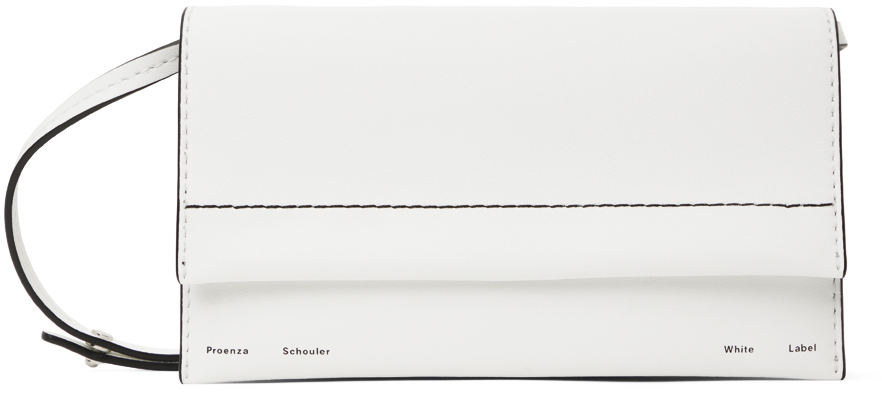 Proenza Schouler White White Label Small Accordion Flap Bag In 110 Optic White