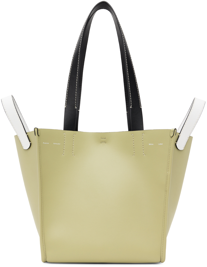 Proenza Schouler Beige  White Label Large Mercer Tote In Green