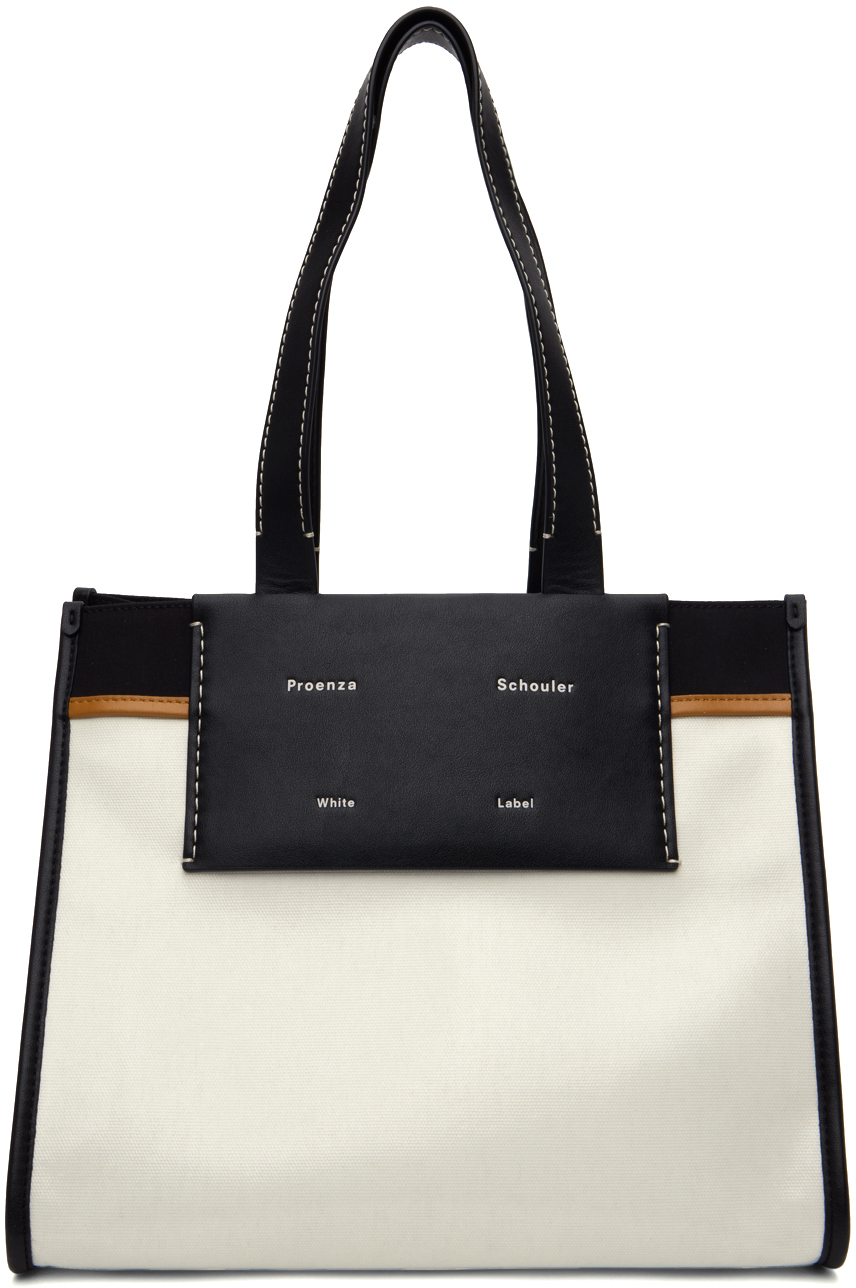 Proenza Schouler Morris Large Coated Canvas Tote In Off White