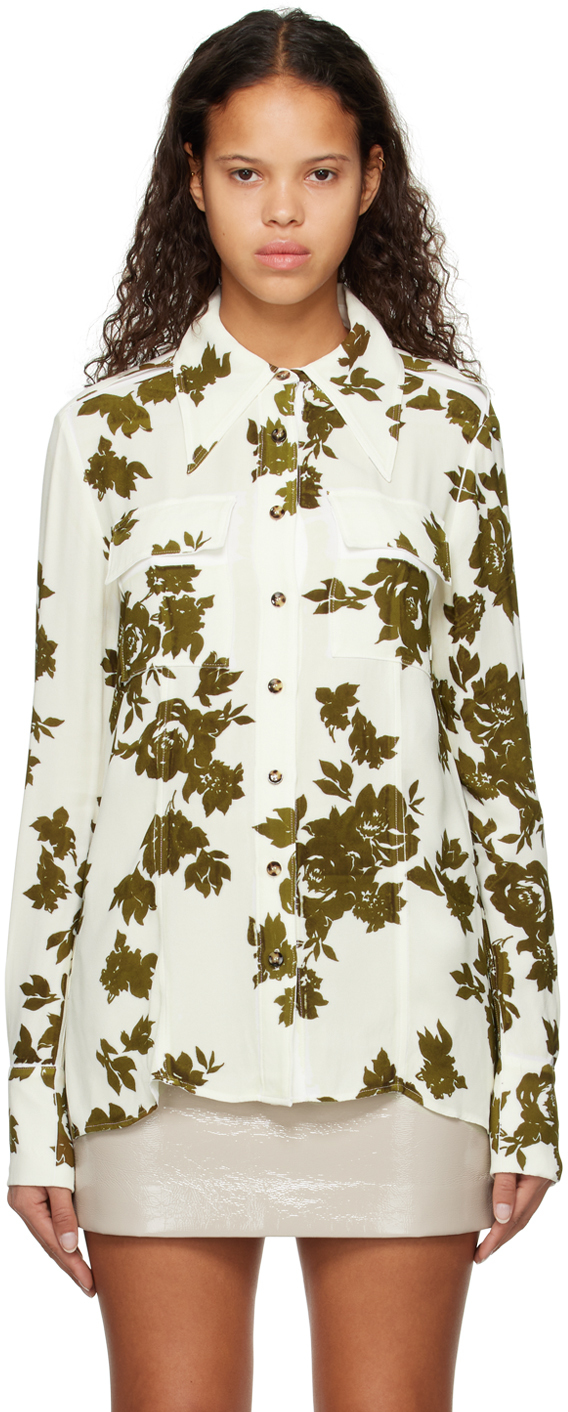 Off White Floral Shirt by Proenza Schouler on Sale