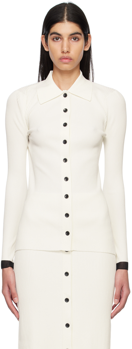 Off White Proenza Schouler White Label Pointed Collar Cardigan by