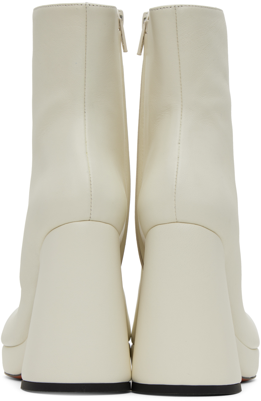 Proenza Schouler Forma Lambskin Platform Booties In 101 Natural