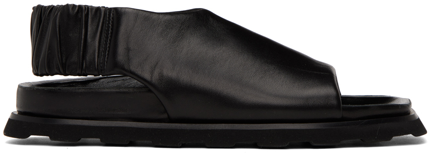 Proenza Schouler Black Slingback Fuss Sandals In 001 Black
