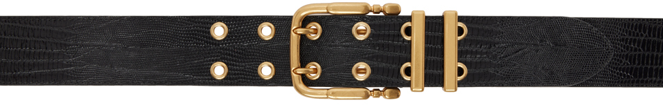 Duo Belt - by Far - Grey - Croc Leather