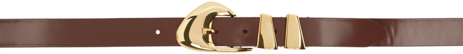 By Far Ssense Exclusive Brown Moore Belt In Seq Sequoia