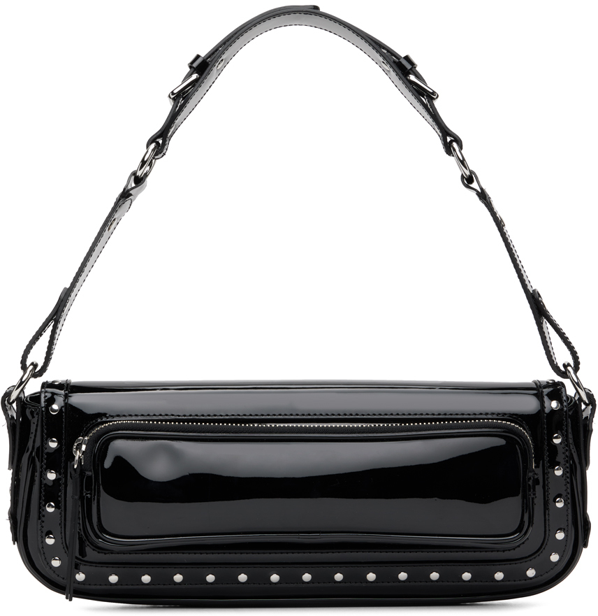 By Far Maddy Patent Leather Bag In Schwarz