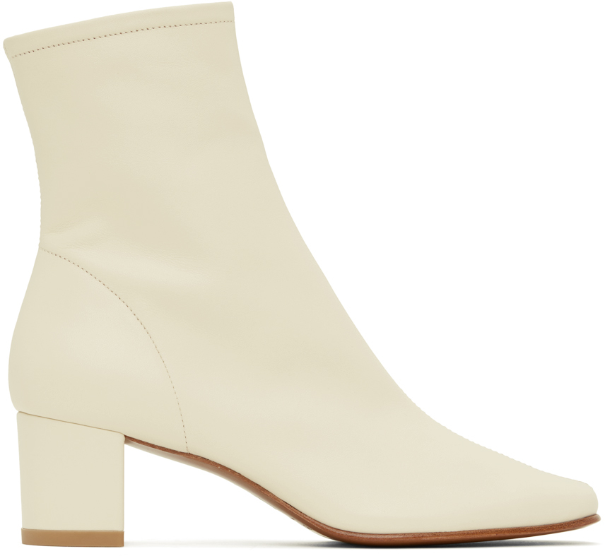 By Far Off-white Sofia Ankle Boots In Wh White