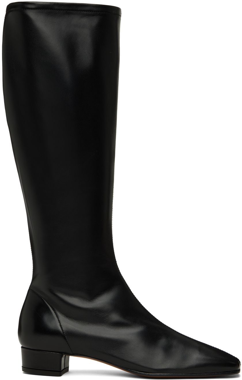 BY FAR Black Edie Tall Boots SSENSE