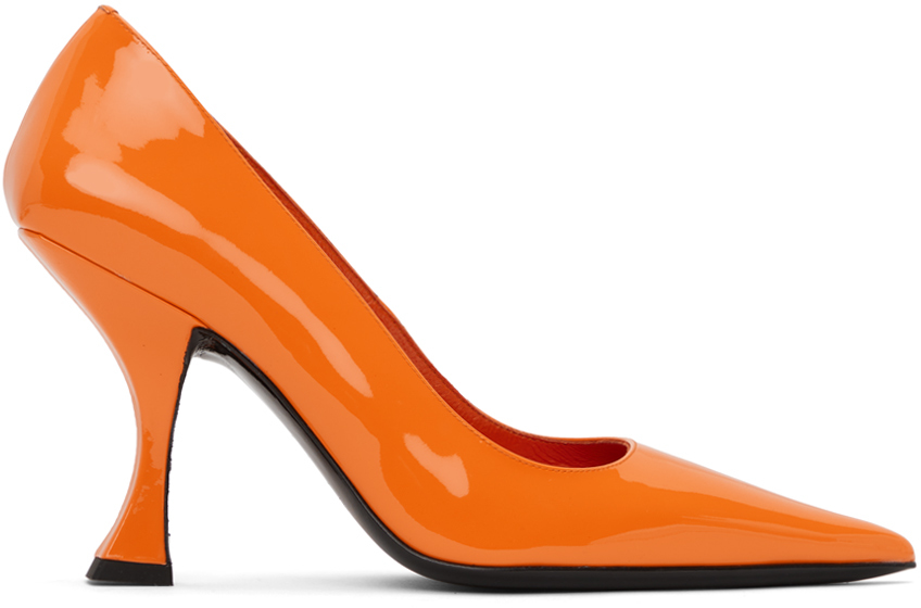 Orange Harley Clear Lace Up Block Heels: Don't miss them on Your Next Shoes!  | Sandálias elegantes, Sapatos, Sapatos lindos