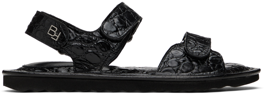 By Far Gideon Leather Sandals In Black