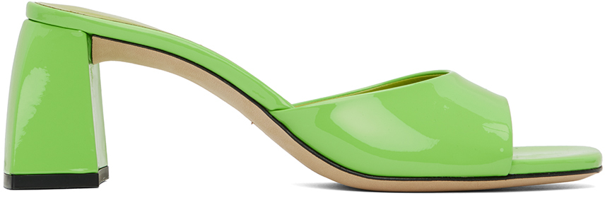 By Far Ssense Exclusive Green Romy Mules In Frg Fresh Green