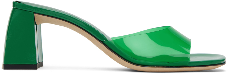 Green Romy Heeled Sandals
