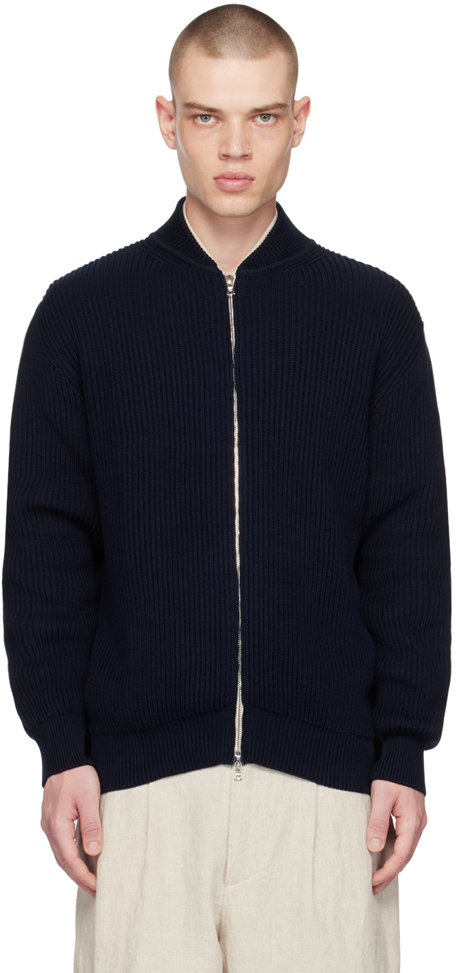 Navy Teddy Cardigan