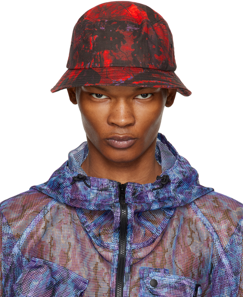 South2 West8 Red Camouflage Bucket Hat In A-s2w8 Camo
