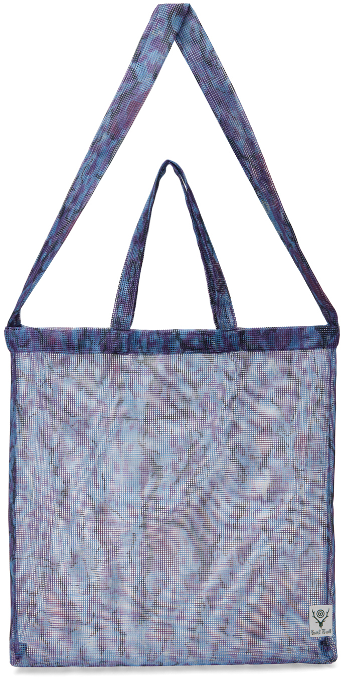 Blue Grocery Messenger Bag