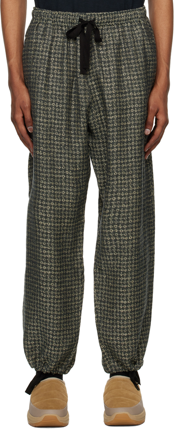 South2 West8 Green Drawstring Trousers In B-charcoal