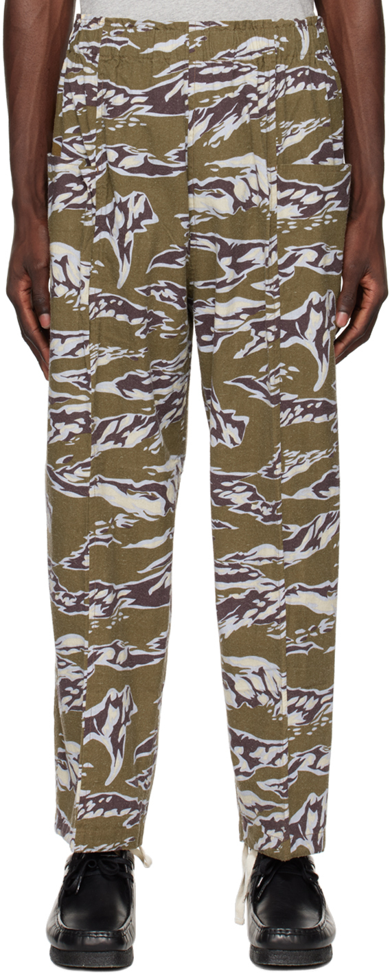 South2 West8 Khaki Camouflage Trousers In A-tiger | ModeSens