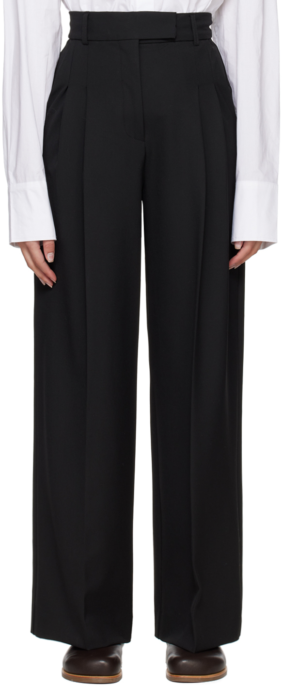 By Malene Birger Black Cymbaria Trousers In 050 Black