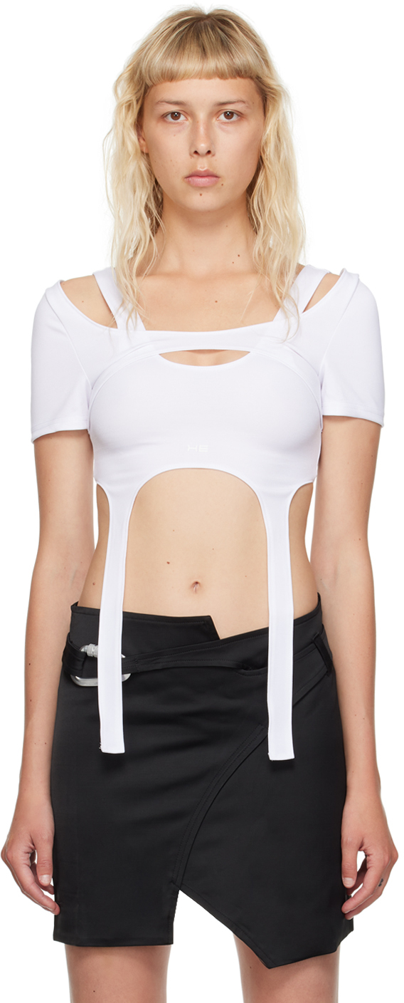 Heliot Emil White Hail Harness T-shirt In Off White