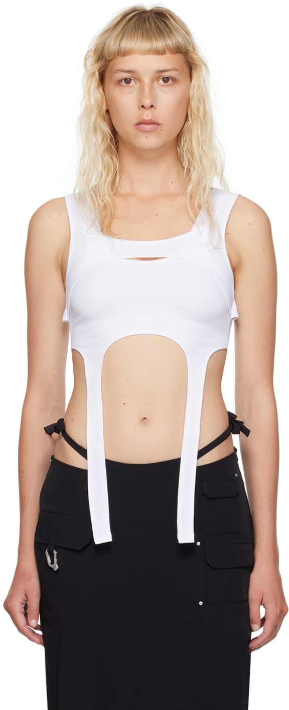Heliot Emil White Harness Tank Top