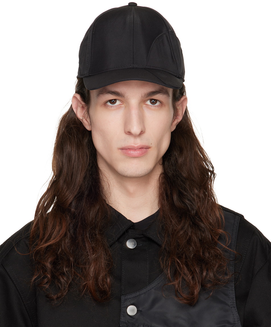 Black Paneled Cap by HELIOT EMIL on Sale