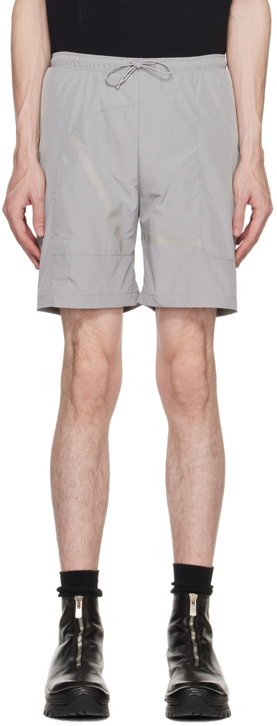 Heliot Emil Tape-detailing Shorts In Grey