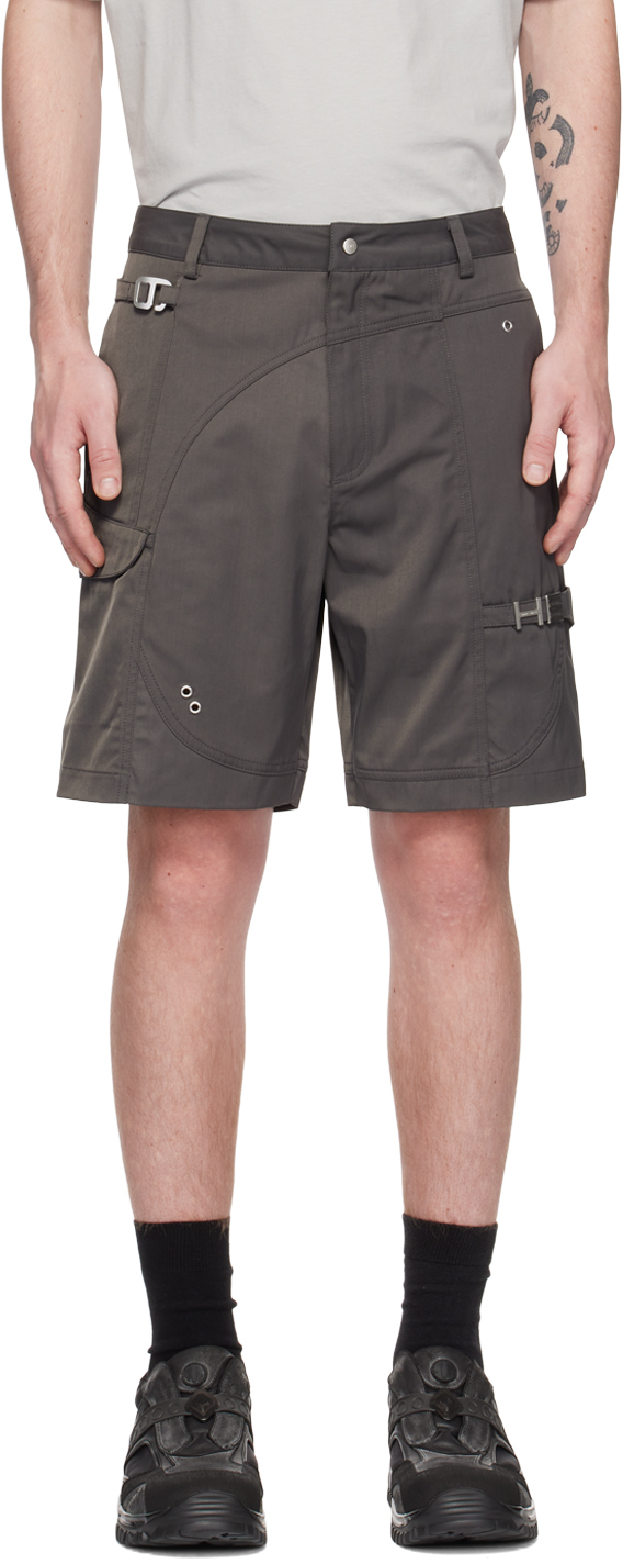 Gray Minimal Shorts