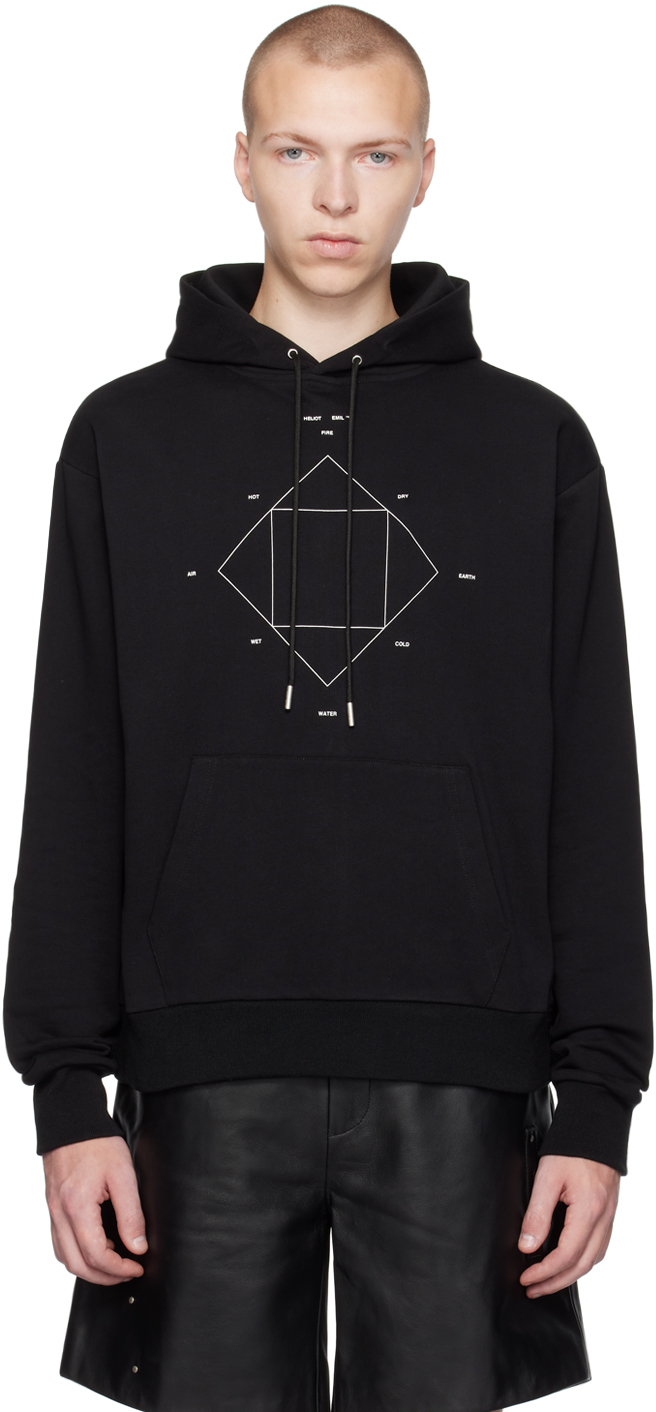 Black Diorite Hoodie by HELIOT EMIL on Sale