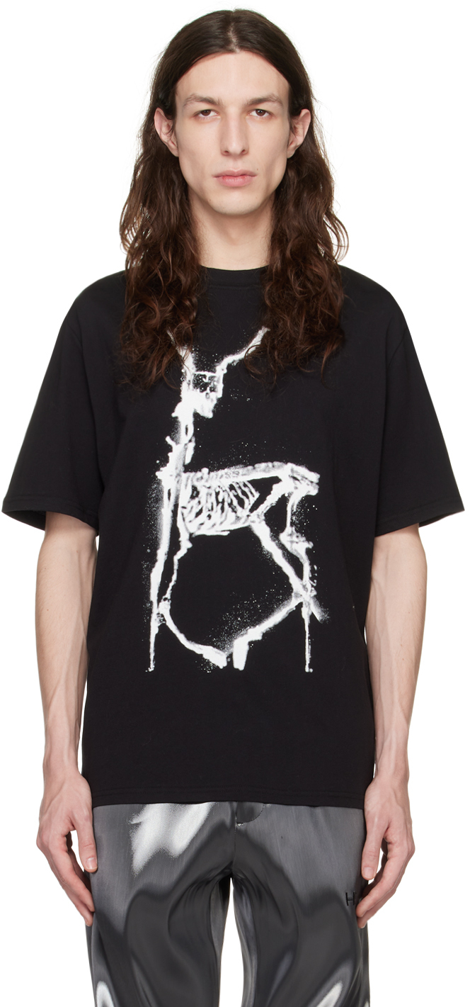 Black Deluge Print T-Shirt