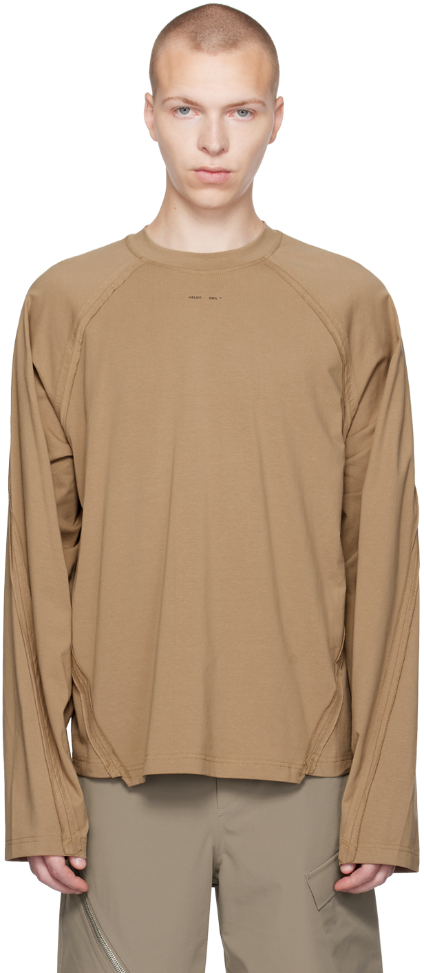 Beige Pyroxene Long Sleeve T-Shirt