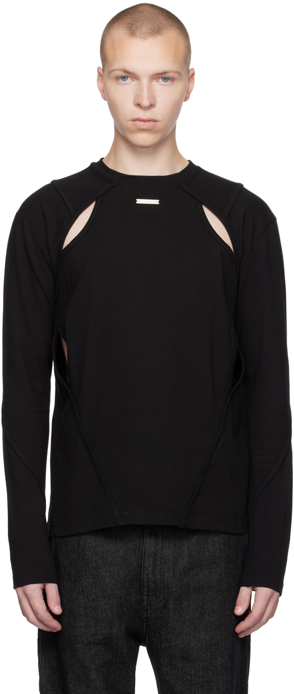 Black Hyaline Long Sleeve T-Shirt