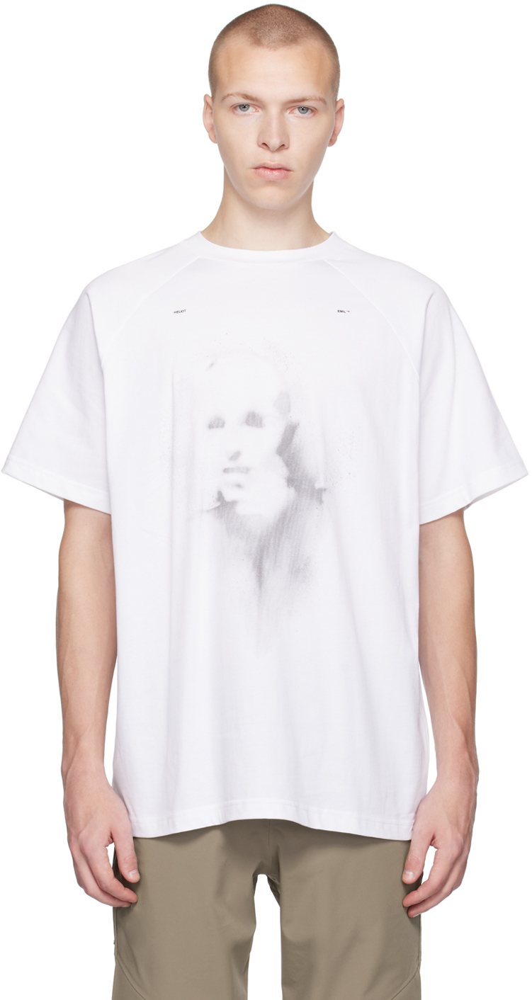 White Fluvial T-Shirt by HELIOT EMIL on Sale