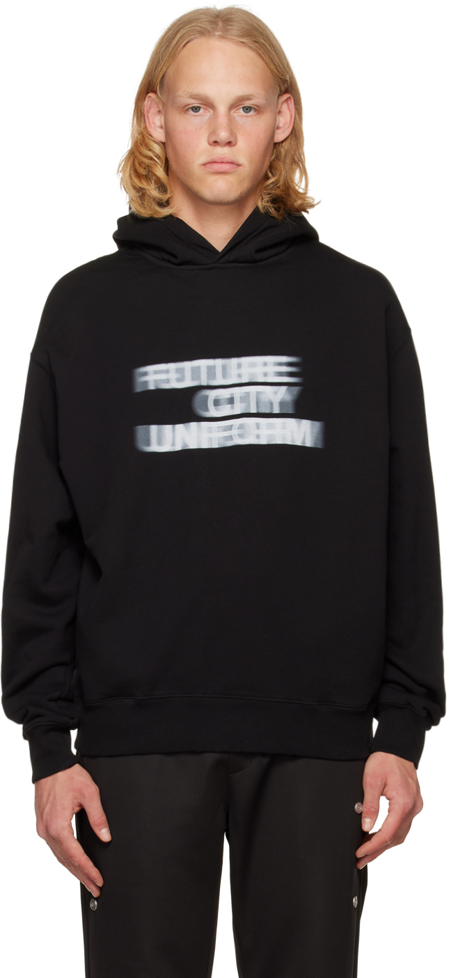 C2h4 "coherence" “future City Uniform” Hoodie In Black