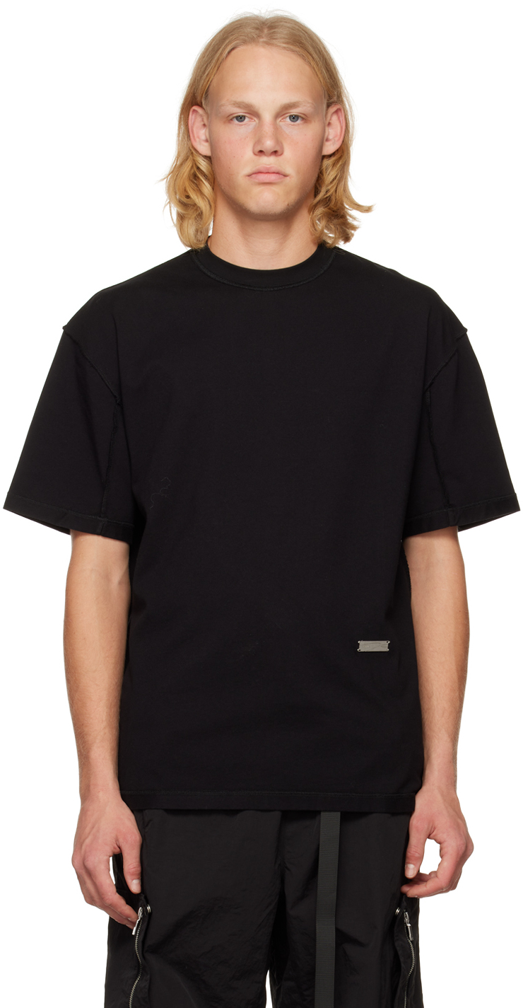 Black Inside-Out Oversized T-Shirt