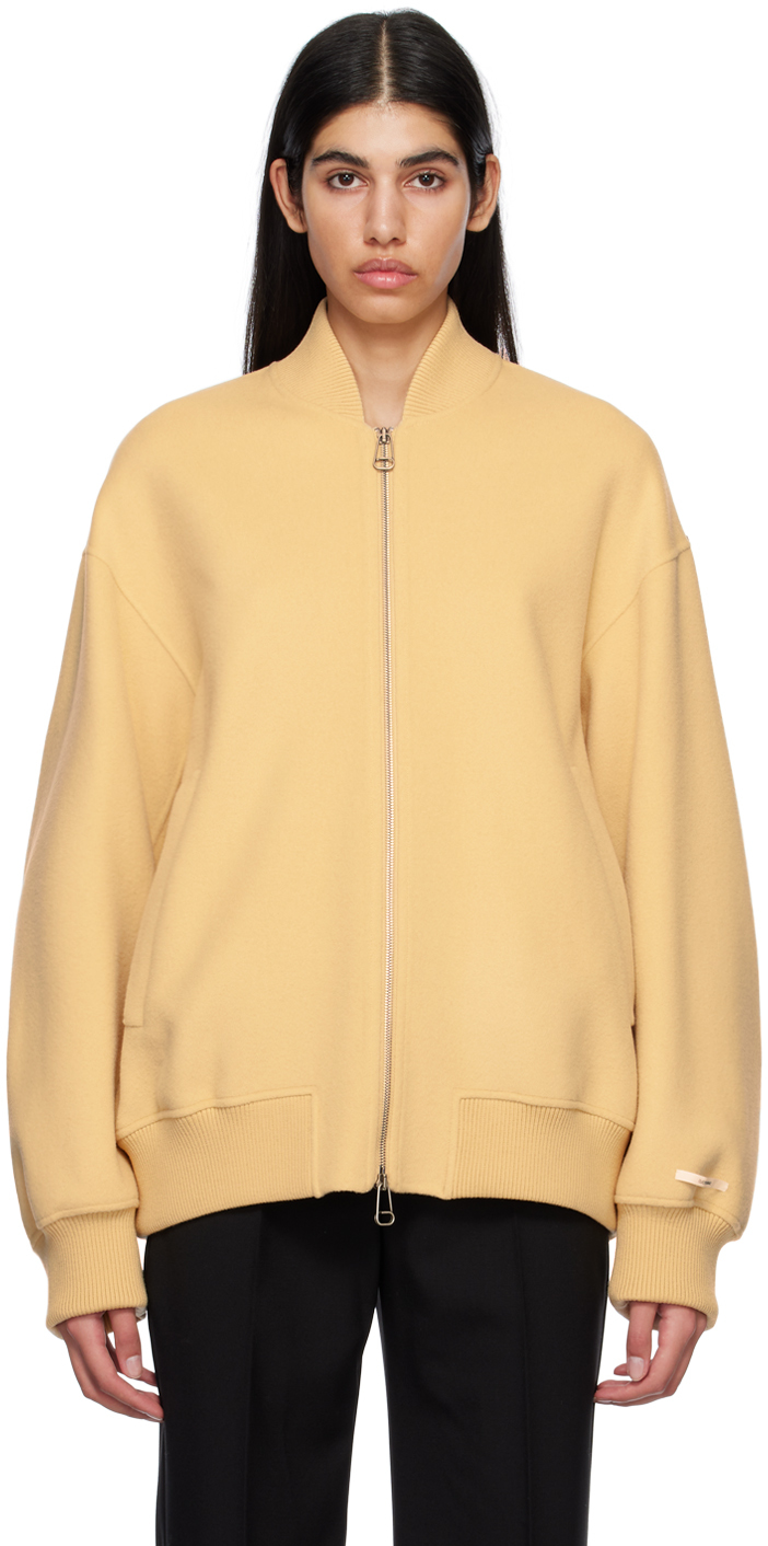 Yellow Double-Faced Bomber Jacket