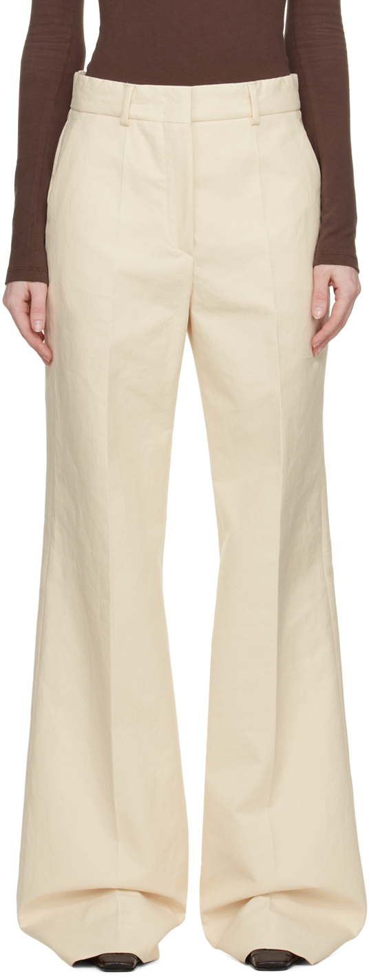 Off-White Canale Trousers by Sportmax on Sale