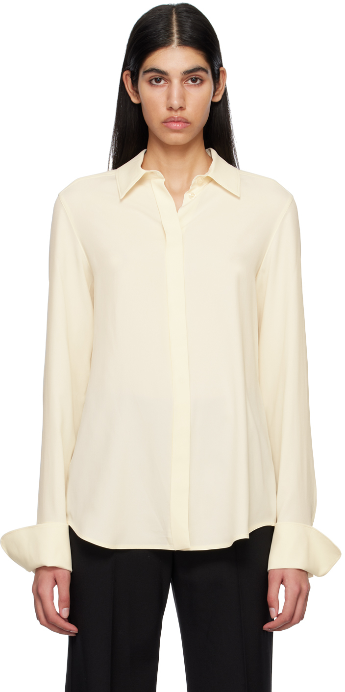 Beige Button-Up Shirt