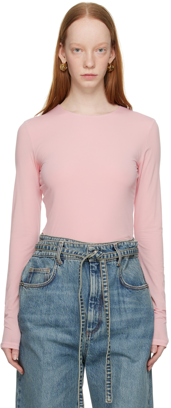 Sportmax Pink Albenga Long Sleeve T-shirt In 005 Pink