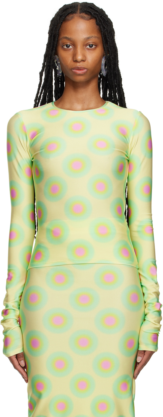 Shop Sportmax Green Ennio Long Sleeve T-shirt In 003 Pastel Green