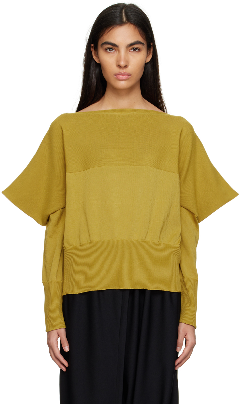 Yellow Square Stack Sweater