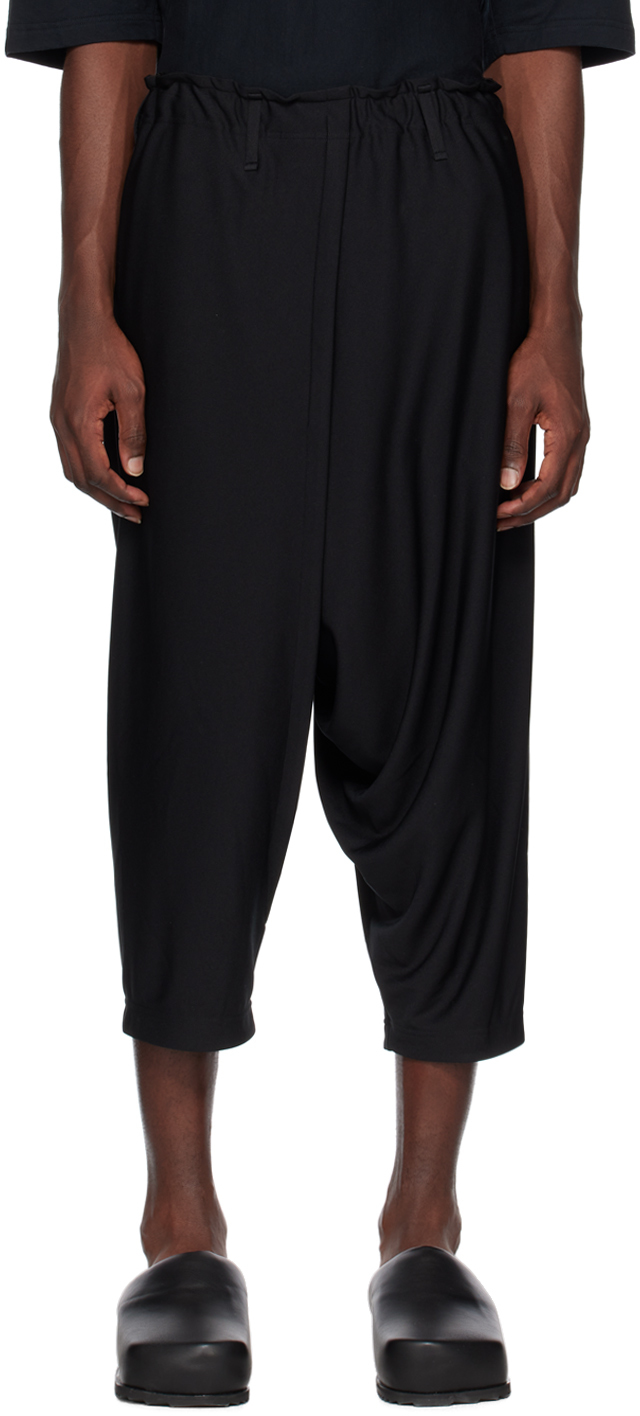 132 5. Issey Miyake Black Tapered Trousers In 15-black