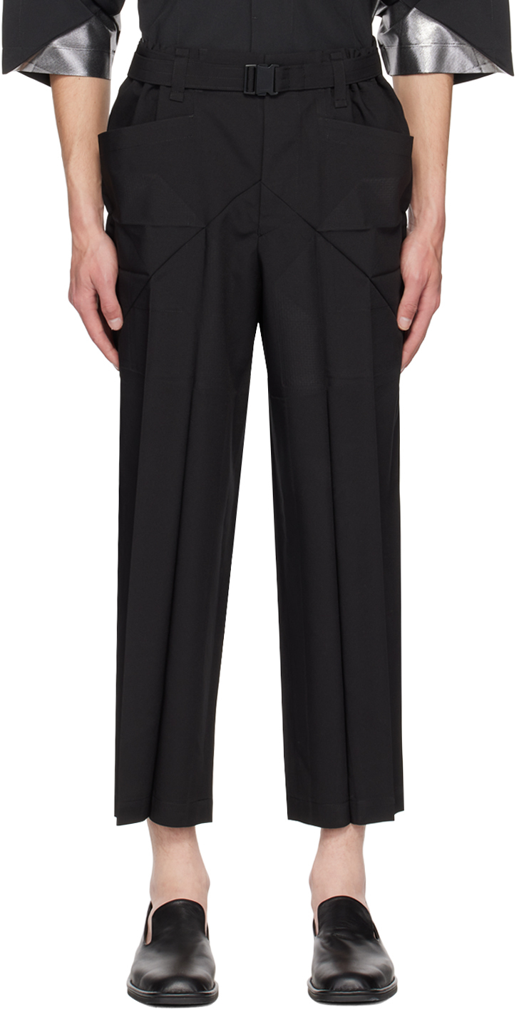 Black Edge Trousers by 132 5. ISSEY MIYAKE on Sale