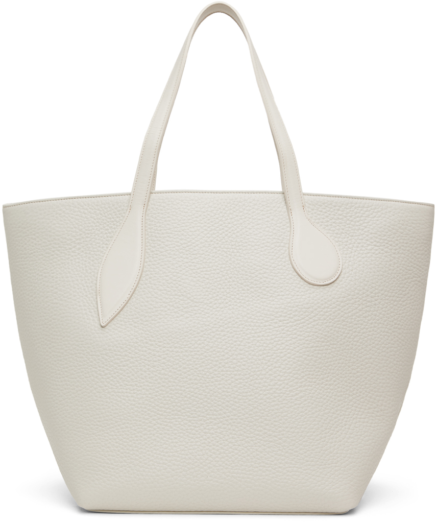 Little Liffner White Sprout Tote In Marble