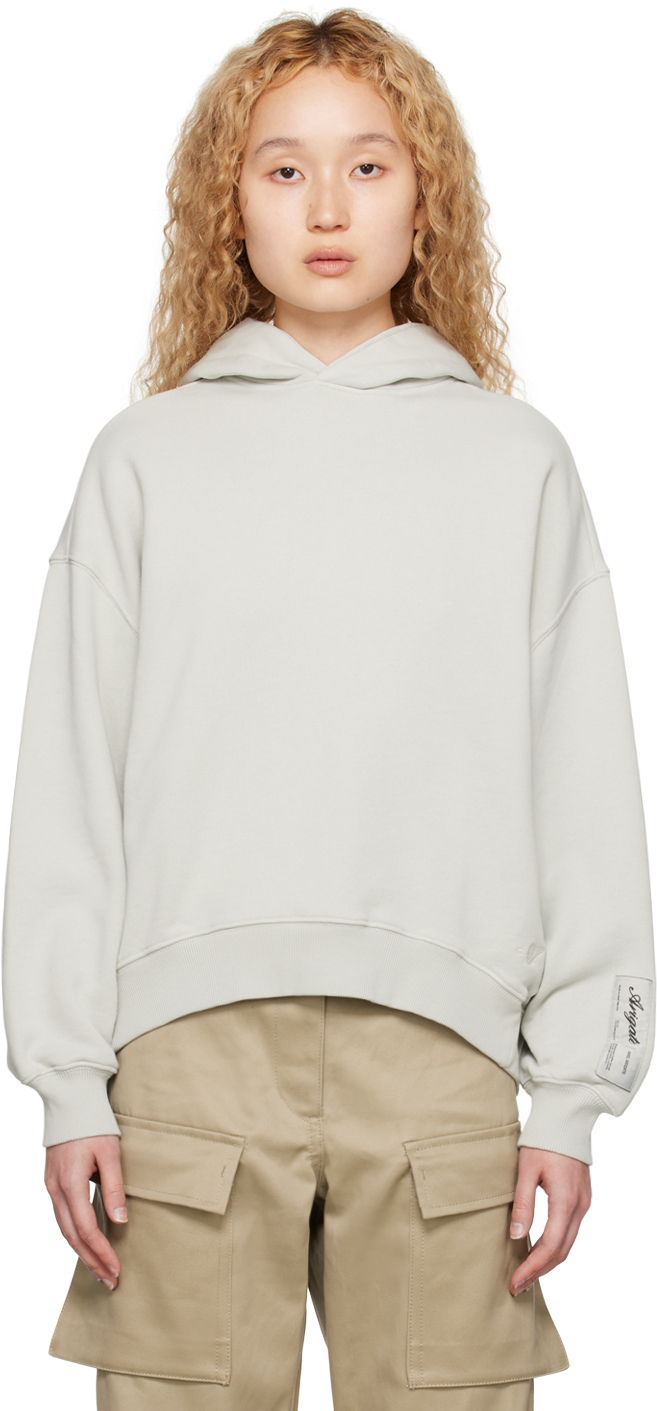 Pull capuche Local gris Axel Arigato en solde