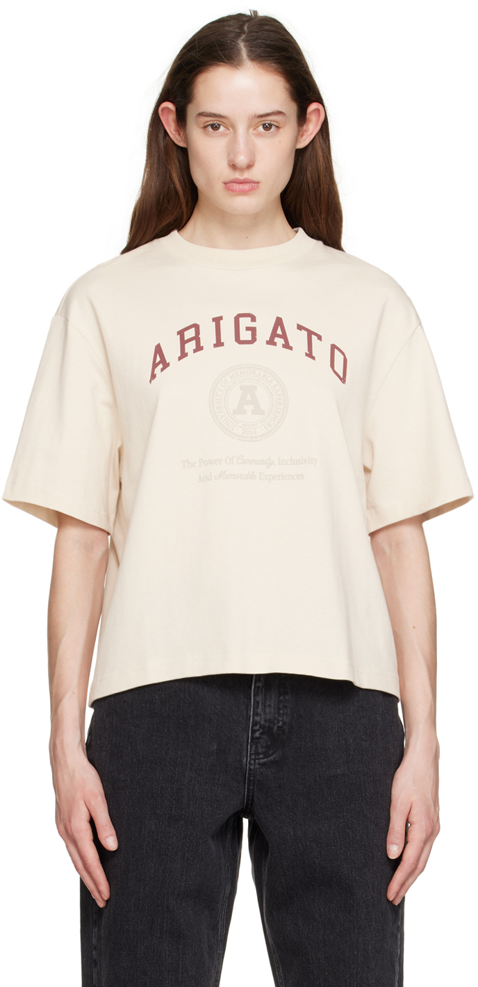 Axel Arigato Beige 'Arigato University' T-Shirt