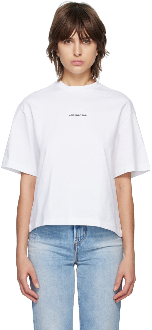 White Monogram T-Shirt by Axel Arigato on Sale