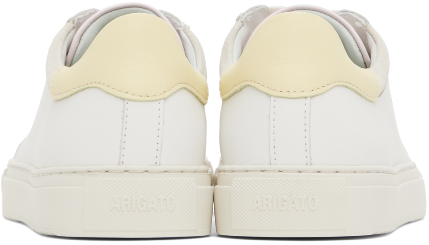 Axel Arigato Clean 180 Lace-up Low-cut Casual Sneakers In White/yellow