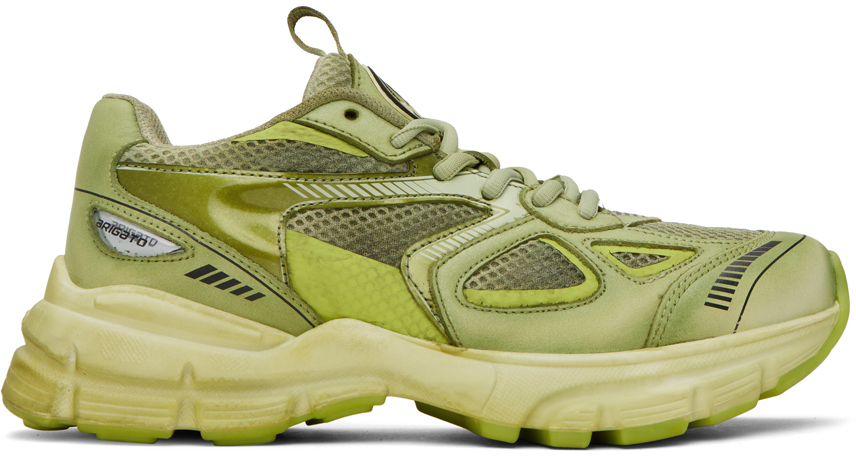 Axel Arigato Green Marathon Dip-dye Sneakers In Lime Green
